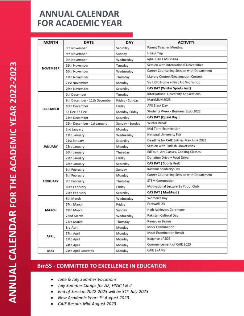 CCA CALENDAR OF ACTIVITIES 202223 KV Kankarbagh, 50 OFF